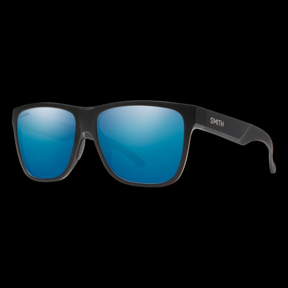 SMITH CromaPop polarized lenses. : Matte Black Lens: ChromaPop Blue Mirror xl 2